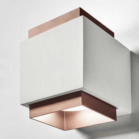 Applique gesso Sforzin illuminazione SYME quadrata T450 T451 T452 T453 GX53 LED biemissione parete