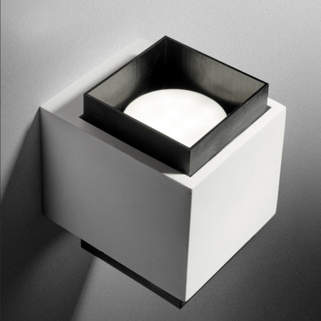 Applique gesso Sforzin illuminazione SYME quadrata T450 T451 T452 T453 GX53 LED biemissione parete