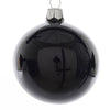 Palline per albero di Natale in vetro decorate color Nero Lucido