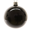 Palline per albero di Natale in vetro decorate color Nero Lucido