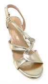 Francesco Milano sandali donna platino Barcellona G18 01N