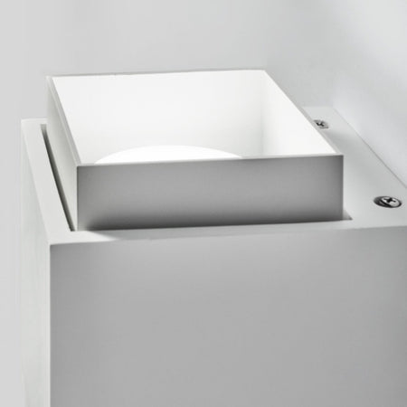 Applique gesso Sforzin illuminazione SYME quadrata T450 T451 T452 T453 GX53 LED biemissione parete