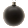 Palline per albero di Natale in vetro decorate color Nero Opaco