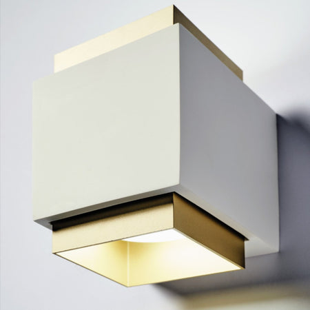 Applique gesso Sforzin illuminazione SYME quadrata T450 T451 T452 T453 GX53 LED biemissione parete
