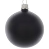 Palline per albero di Natale in vetro decorate color Nero Opaco