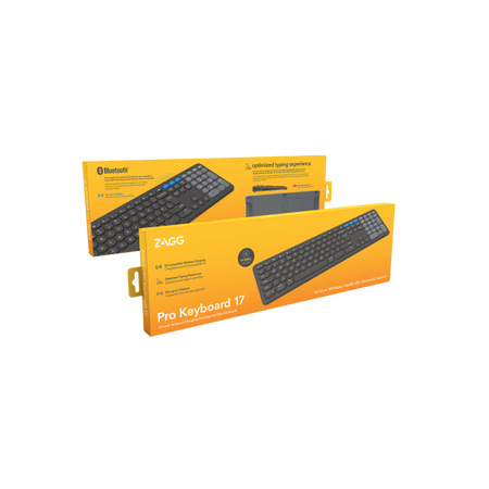 ZAGG Pro Keyboard 17 tastiera Universale Bluetooth QWERTY Nordic Nero (ZAGG - tastatur - Nordisk)