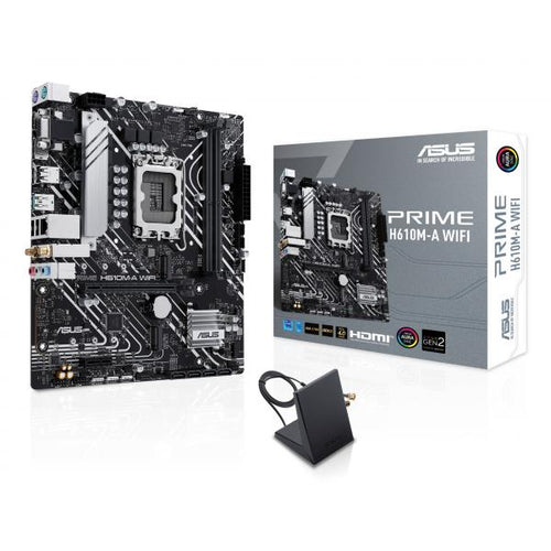 MB Asus 1700 Intel PRIME H610M-A WIFI- PCIe4- M.2- 2xDDR5- HDMI- DP- VGA- SATA3- USB3.2 Gen1- mATX