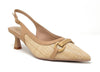 Francesco Milano slingback donna beige Praga con accessorio E06 06K