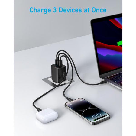 Anker 336 Charger [67W] Computer portatile, Telefono cellulare, Computer portatile, Power bank, Smartphone, Orologio intelligente, Tablet, Orologio, Indossabili Nero USB Ricarica rapida Interno (Inno