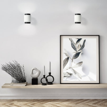 Applique gesso Sforzin illuminazione SYME tonda T446 T447 T448 T449 GX53 LED biemissione parete