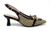 Francesco Milano slingback donna nero-beige Praga E06 07K