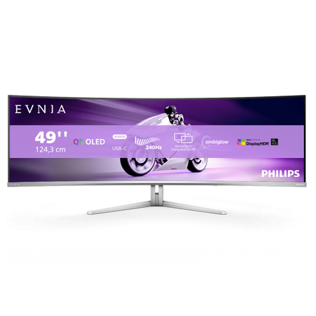 PHILIPS MONITOR CURVO 49 OLED DUAL QHD 32:9 0,03MS 240 HZ 1000 CDM, USB-C DOCK, REG ALTEZZA, DP/HDMI