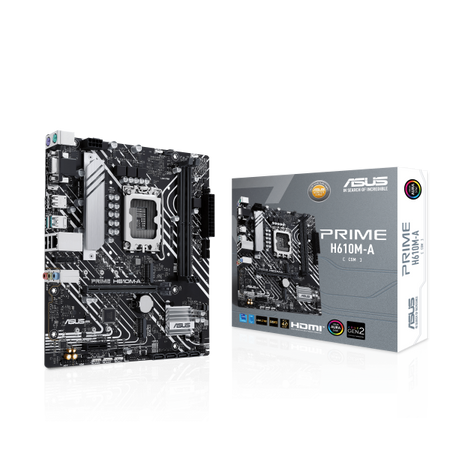 ASUS MB H610, PRIME H610M-A-CSM, LGA1700, DDR5, DUAL M2, 90MB1G20-M0EAYC