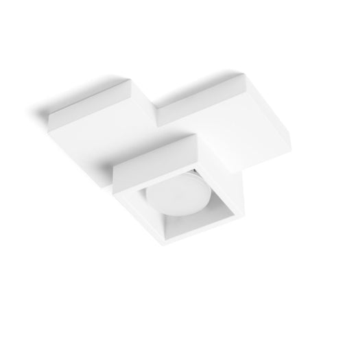 Plafoniera gesso Sforzin Illuminazione SIDE Small T369 GX53 LED verniciabile soffitto