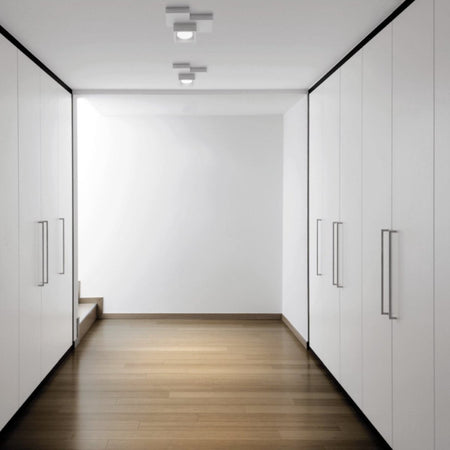 Plafoniera gesso Sforzin Illuminazione SIDE Small T369 GX53 LED verniciabile soffitto