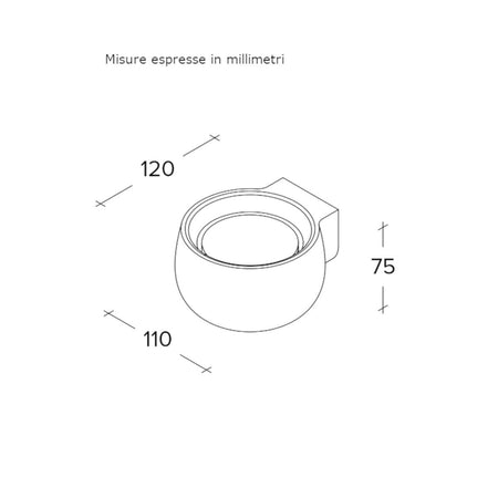 Applique gesso Sforzin illuminazione MYSIA T460 GX53 LED monoemissione parete