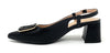 Francesco Milano slingback donna Milano nero con accessorio F11 03A