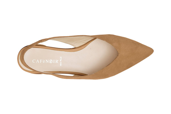 BALLERINA IN CAMOSCIO APERTA DIETRO