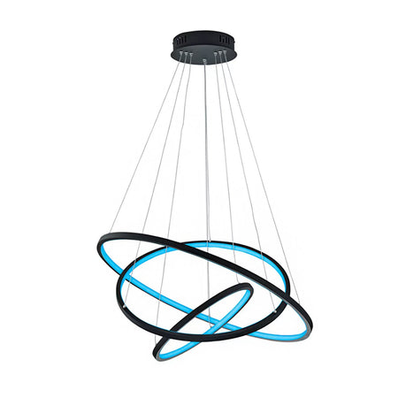 Lampadario TRIO Lighting AARON 352710342 LED RGBW 9200LM metallo antracite lampada soffitto ultramoderna telecomando