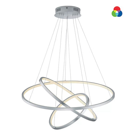 Lampadario TRIO Lighting AARON 352710307 LED RGBW 9200LM metallo antracite lampada soffitto ultramoderna telecomando