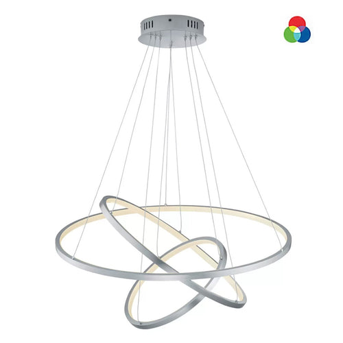 Lampadario TRIO Lighting AARON 352710307 LED RGBW 9200LM metallo antracite lampada soffitto ultramoderna telecomando