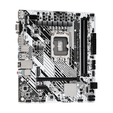 ASRock H610M-HDV/M.2+ D5 - Motherboard - micro ATX - LGA1700-Sockel - H610 Chipsatz - USB-C 3.2 Gen 1, USB 3.2 Gen 1 - Gigabit LAN - Onboard-Grafik (CPU erforderlich)