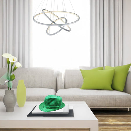 Lampadario TRIO Lighting AARON 352710307 LED RGBW 9200LM metallo antracite lampada soffitto ultramoderna telecomando