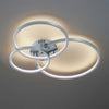 Plafoniera TRIO Lighting AARON 652710307 LED RGBW 4200LM metallo nikel lampada soffitto ultramoderna telecomando