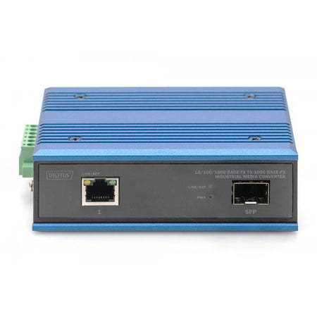 Digitus Convertitore multimediale industriale da 10/100/1000 Base-TX a 1000 Base-FX (DIGITUS Media Converter SFP 10/100/100)