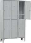Armadio metallico sovrapposto con portascarpe a 6 posti cm. 105x35x180h