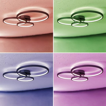 Plafoniera TRIO Lighting AARON 652710342 LED RGBW 4200LM metallo antracite lampada soffitto ultramoderna telecomando