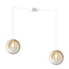 Lampadario Top Light ECLIPSE 1184 BI S2 S AM G9 LED vetro sfera ambra