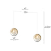 Lampadario Top Light ECLIPSE 1184 BI S2 S AM G9 LED vetro sfera ambra