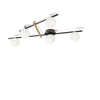Plafoniera moderna Miloox KIKA 1744 361 G9 LED metallo vetro
