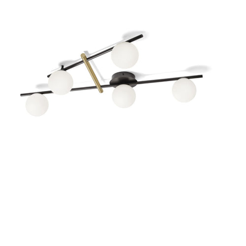 Plafoniera moderna Miloox KIKA 1744 361 G9 LED metallo vetro