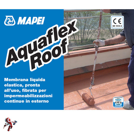 MAPEI AQUAFLEX ROOF KG.5 Membrana liquida fibrata in emulsione acquosa ad alta riflettanza ed emissività termica