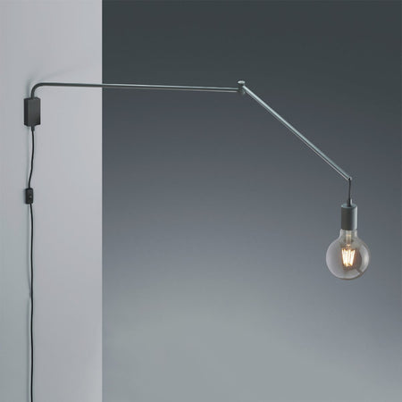 Braccio parete snodabile orientabile Trio Lithing LINE 200200132 E27 LED metallo nero