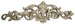 Biscottini Fregio decorativo finitura argento anticato L48xPR2xH14 cm