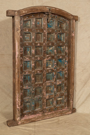 Biscottini Porta portone in legno massello e ferro da interno o da esterno vecchia e antica medievale scorrevole