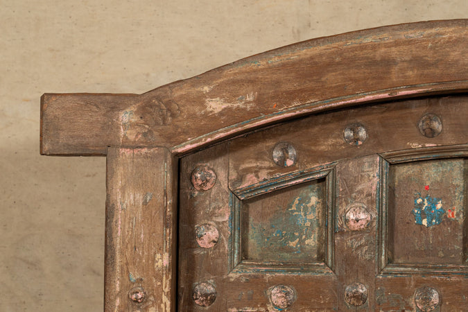 Biscottini Porta portone in legno massello e ferro da interno o da esterno vecchia e antica medievale scorrevole