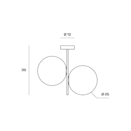 Plafoniera moderna Miloox JUGEN 1744 203 E27 LED vetro metallo