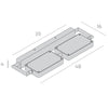 Applique orientabile Top Light KUBI 1212 4 NE LED SWITCH 4320LM illuminazione biemissione modulo integrato