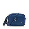 Frau borsa in pelle con catena col. blu B405