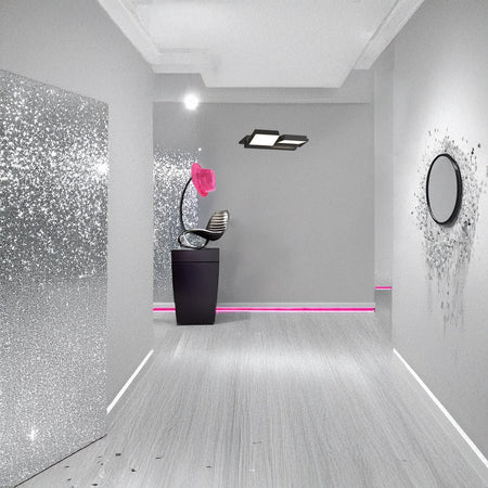 Applique orientabile Top Light KUBI 1212 4 NE LED SWITCH 4320LM illuminazione biemissione modulo integrato
