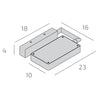 Applique orientabile Top Light KUBI 1212 2 SA LED SWITCH 2160LM illuminazione biemissione modulo integrato