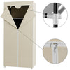 Armadio in Tessuto TNT Guardaroba Appendiabiti con Ripiano 70x46H160 cm Beige