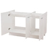 Mobile Cucina Sottolavello Componibile in Legno Colore Bianco con 3 Ante 120cm