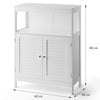Mobile in Legno 60x30 H 80cm Bagno Camera Ingresso Salvaspazio 2Ante 1Vano Bianco
