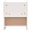 Mobile Comodino in Legno Bianco 1 Cassetto 2 Ripiani Salvaspazio 35x38H45 cm