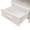 Mobile Comodino in Legno Bianco 1 Cassetto 2 Ripiani Salvaspazio 35x38H45 cm